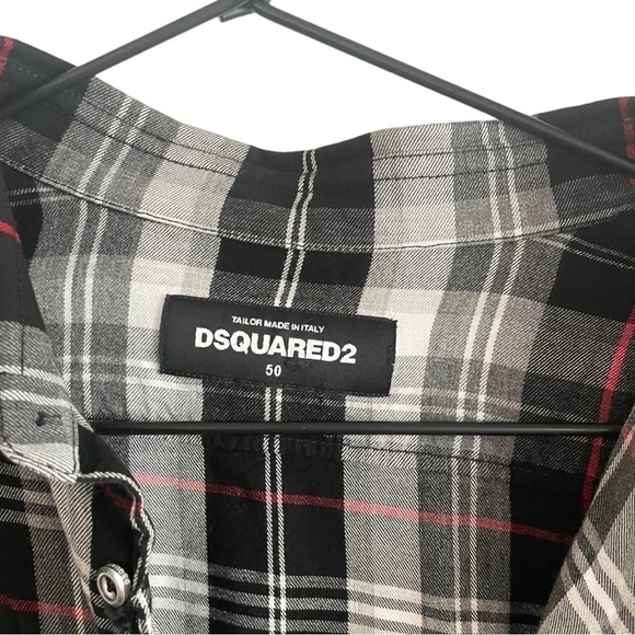 DSquared2 Red Checked Button Down Shirt - Picture 6 of 9